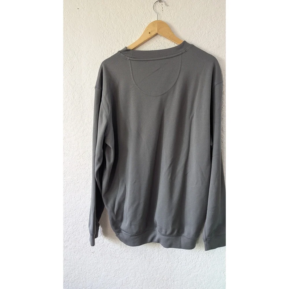 Pebble‎ Beach Performance Mens Large Gray Crewneck Golf Sweatshirt Pullover